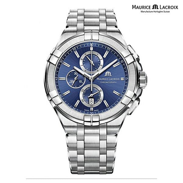 あいりん Maurice Lacroix Aikon Chrono Quartz (44mm, Blue, Bracelet