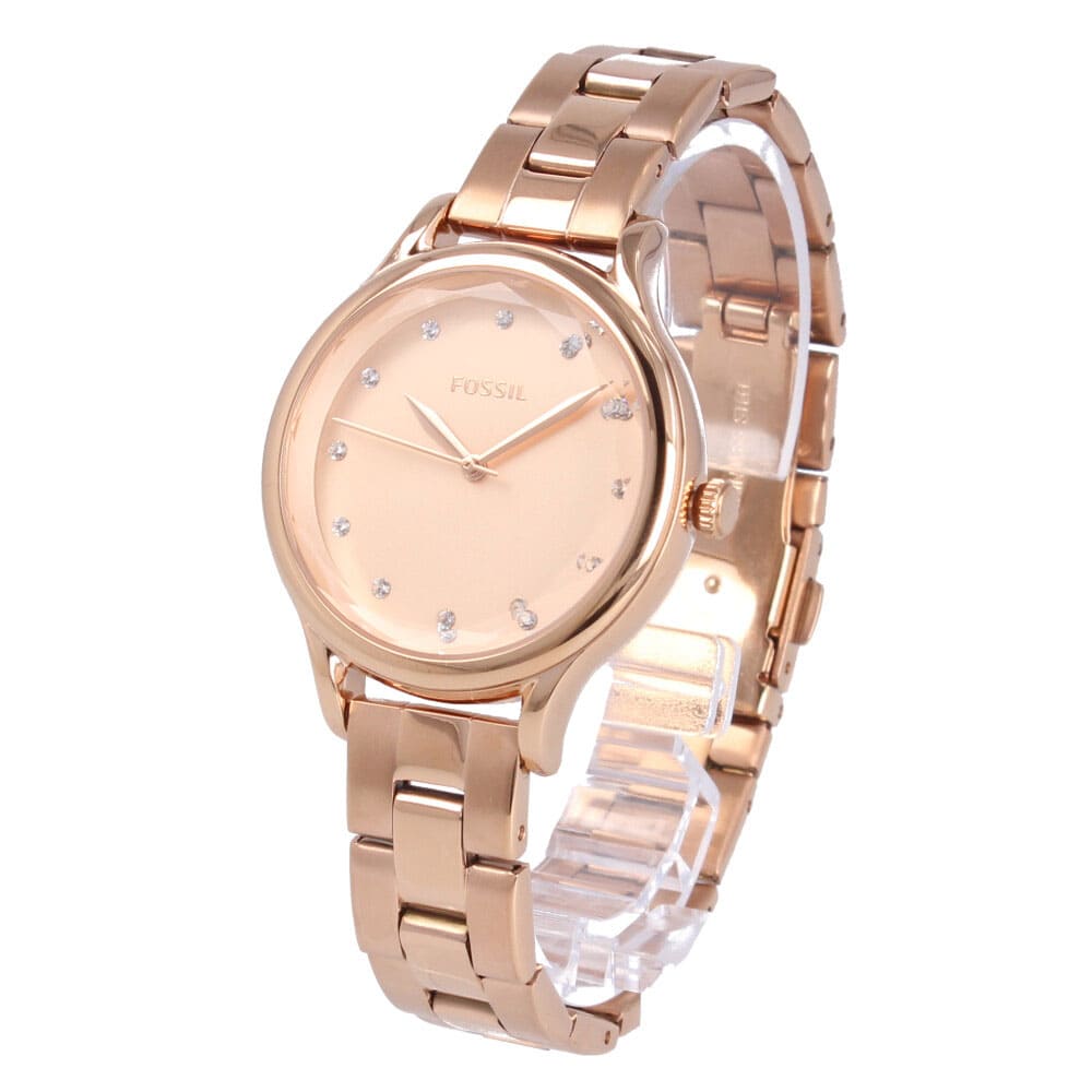 New It is by purchase more than 3 980 yen FOSSIL Fossil LANEY clock Ladies quartz metal pink Gold BQ3321 is free shipping until 5 16