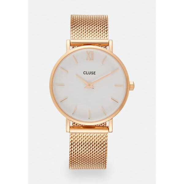 New CLUSE Ladies MINUIT Watch rose gold coloured white yhst00e4 BE FORWARD Store