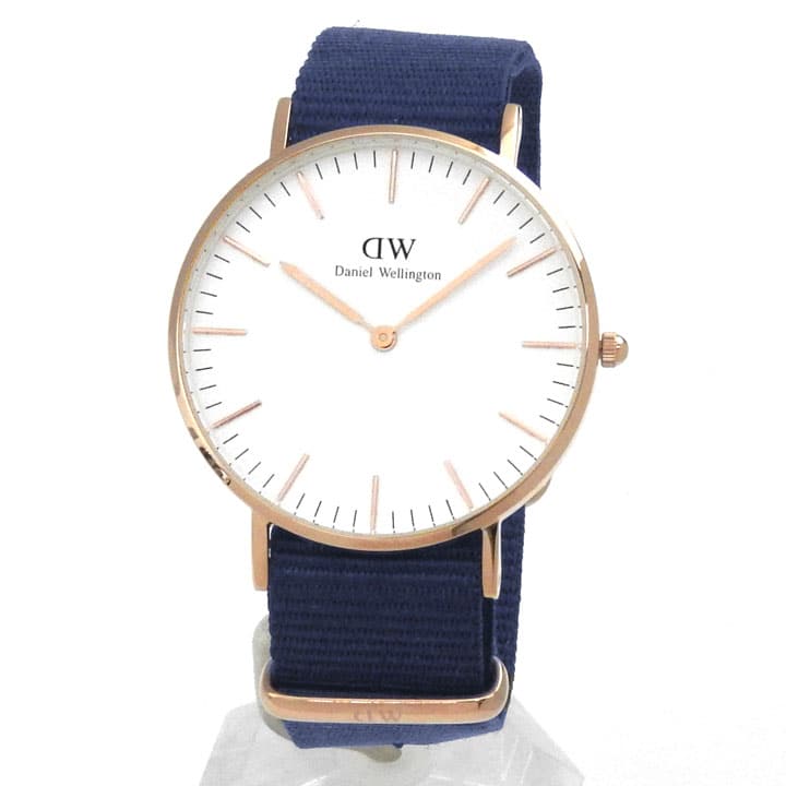 New]Daniel Wellington Classic Bayes water 36mm DW00100279 mens Ladies  analog nylon NATO strap pink Gold blue Navy white white rose Gold Daniel  Wellington CLASSIC BAYSWATER - BE FORWARD Store