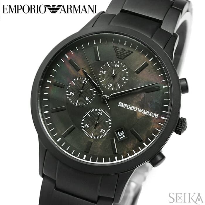 New]Write ; and five years Emporio Armani EMPORIO ARMANI AR11275 clock mens  Black - BE FORWARD Store