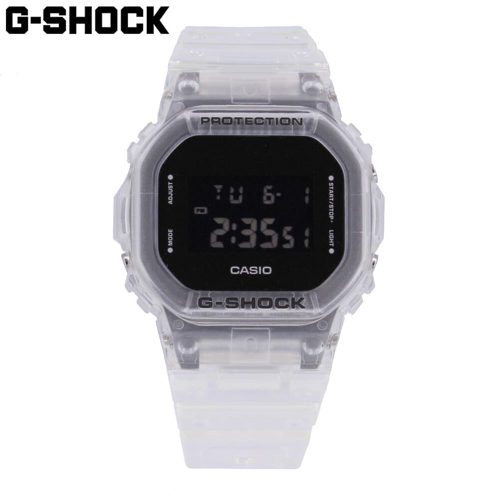New]CASIO Casio G-SHOCK G-SHOCK G-Shock DW-5600 clock mens waterproofing  quartz digital skeleton clear Black DW-5600SKE-7 - BE FORWARD Store