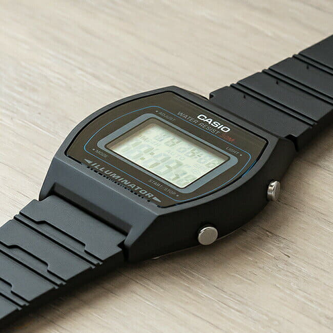 New]Japanese non-release CASIO Casio standard W-202-1A clock mens Ladies  digital calendar Black black - BE FORWARD Store