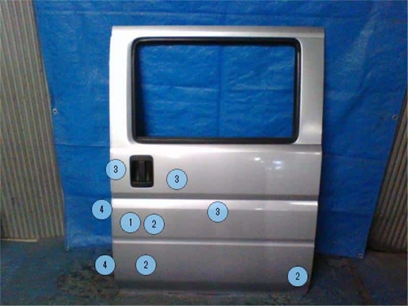 Used]Rear Left Door Assembly HONDA Acty 2006 GBD-HH5 67550S3C020ZZ 