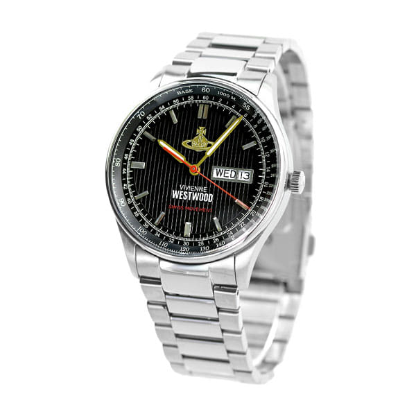New is up to 31 times at 4 time to overall article 5 times more Vivienne Westwood clock curan Vaughn 40mm open dating quartz mens VV207BKSL