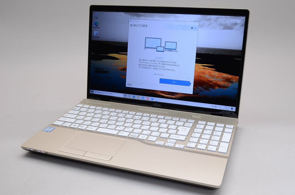 Used]Fujitsu LIFEBOOK AH AH45/C2 FMVA45C2G champagne gold - BE