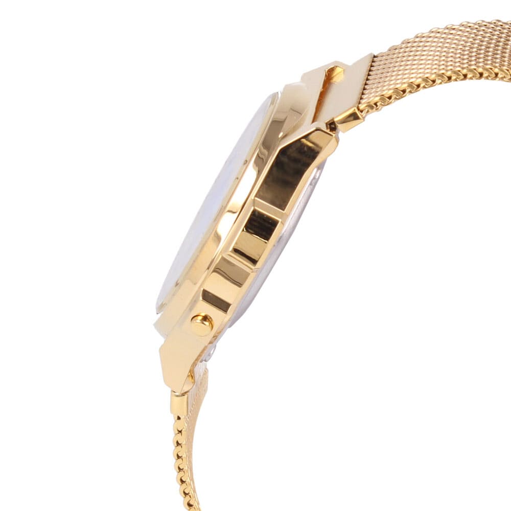 New]CASIO Casio Casio standard Vintage vintage clock unisex Classic quartz  digital round face round mesh Gold A171WEMG-9A - BE FORWARD Store