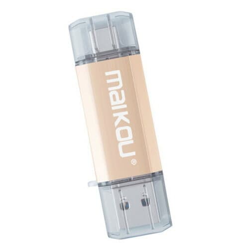 3-in -132GB USB Flash drive type -C&MicroUSB memory stick Golden - BE FORWARD Store