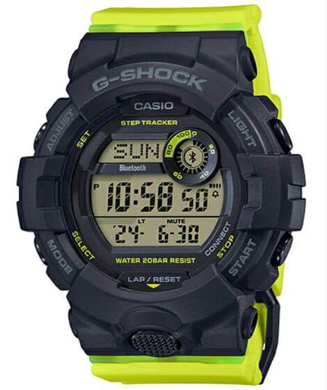 New G SHOCK G SHOCK steps measurement function interlocking movement mobile link training practice game interval timer digital unisex Black yellow GMD B800SC 1BDR GMD B800SC 1B BE FORWARD Store
