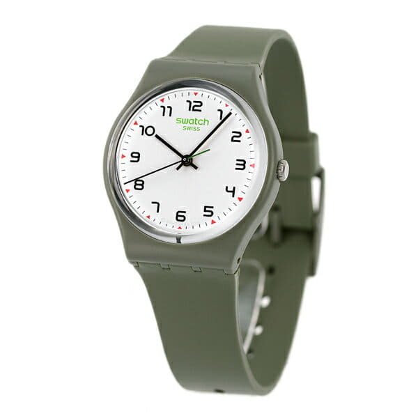 New]is up to 21 times at +2 time more Swatch SWATCH VAIO material mens  Ladies ISIKHATHI clock SO28G101 ijikachi 34mm white X khaki - BE FORWARD  Store