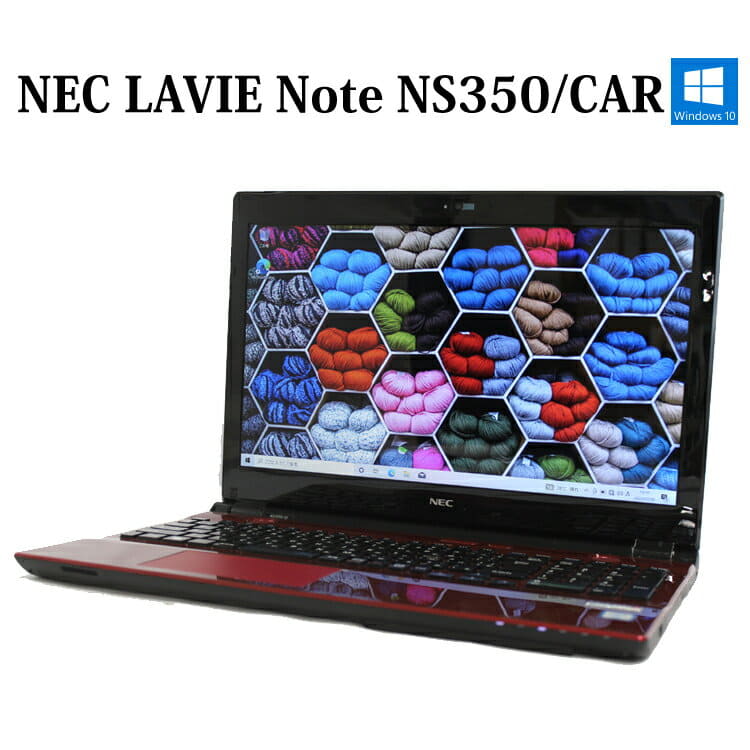 Used]NEC LAVIE Note Standard NS350/CAR PC-NS350CAR crystal red 
