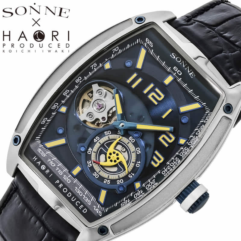 New]Sonne SONNE clock hao reN029 HAORI PRODUCED mens Navy N029SS