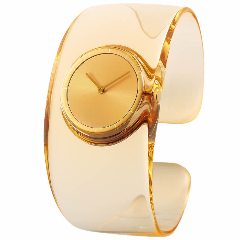[New]Issey Miyake o ISSEY MIYAKE O Gold clear orange clock NY0W005 - BE ...
