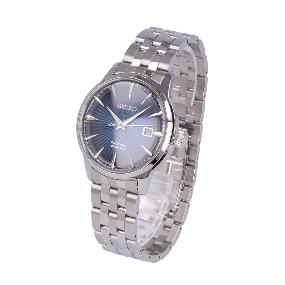 New SEIKO SEIKO PRESAGE Presage clock mens Automatic winding automatic analog Stainless metal Silver Navy SRPB41J BE FORWARD Store