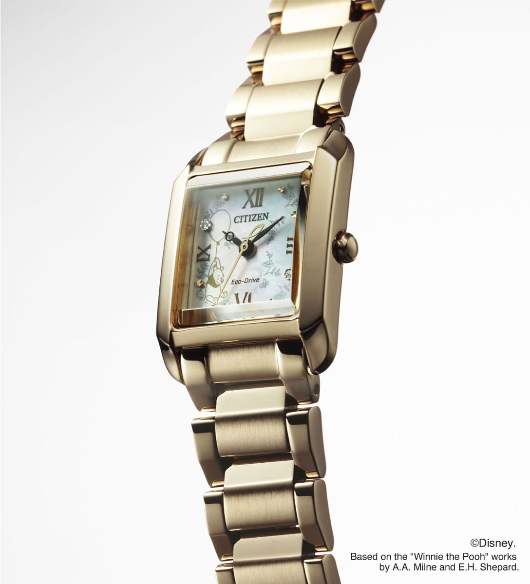 New 500 CITIZEN L Eco Drive Disney collection Winnie the Pooh model Lady s Citizen L EW5555 55D BE FORWARD Store