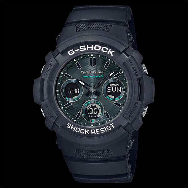 New]Casio CASIO clock G-SHOCK mens AWG-M100SMG-1AJF ANALOG-DIGITAL Black  and Green Series - BE FORWARD Store