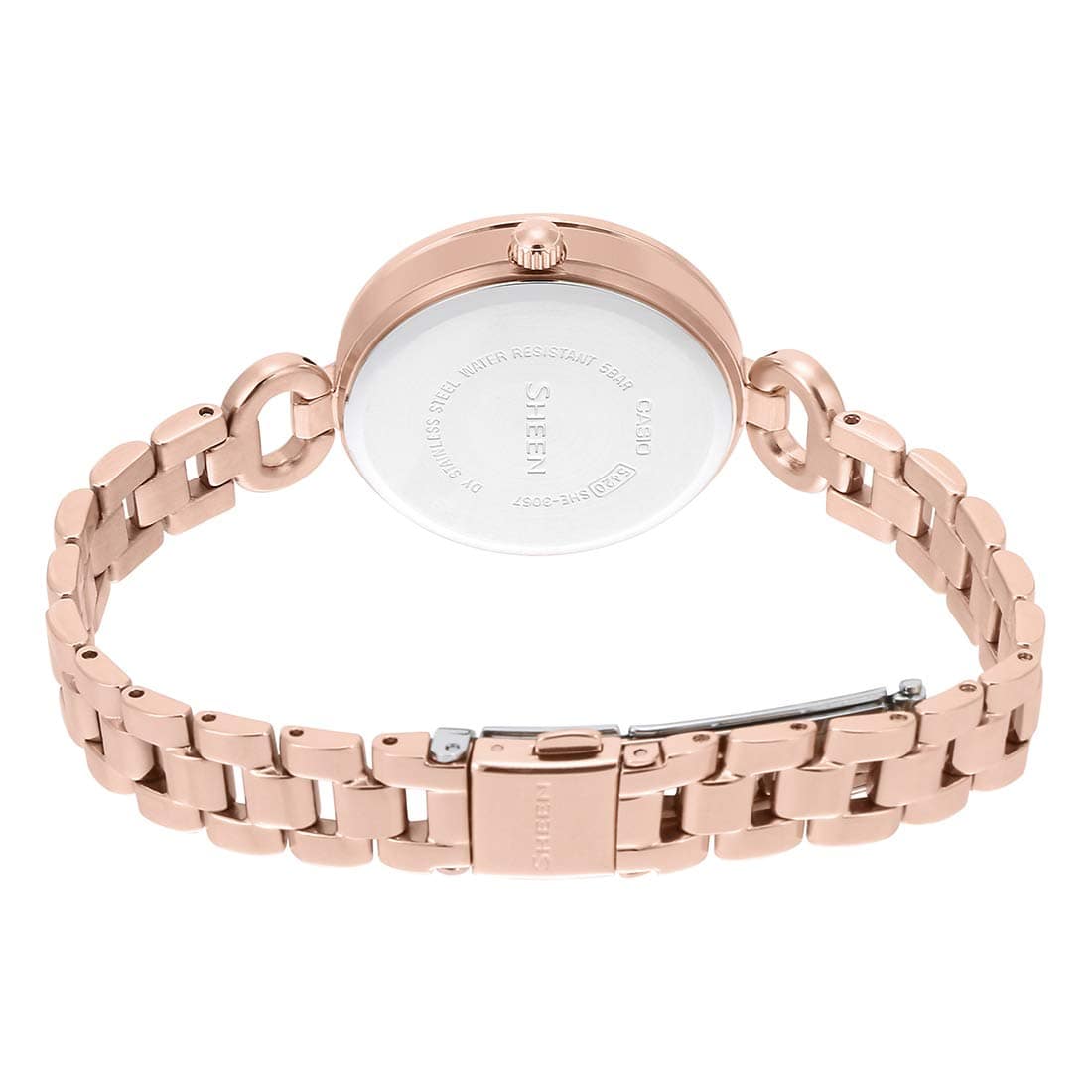 New Casio CASIO SHEEN scene Ladies analog pink Gold Swarovski SHE 3067PG 7A BE FORWARD Store