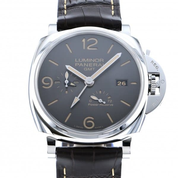 New panerai PANERAI luminol Douai 3 Dayz GMT power Reserve automatic Acciaio PAM00944 gray clockface mens BE FORWARD Store