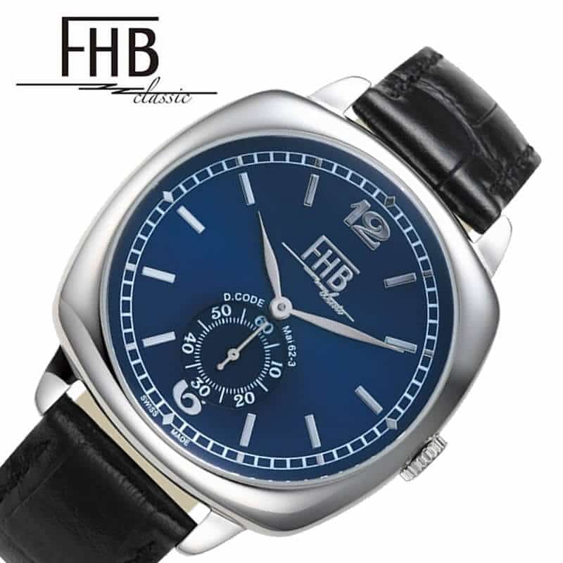[New]F H B FHB F901 unisex blue-black clock F901-SVBL - BE FORWARD Store