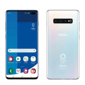 Used]SAMSUNG Galaxy S10+ SC-05L Prism White Olympic Games Edition