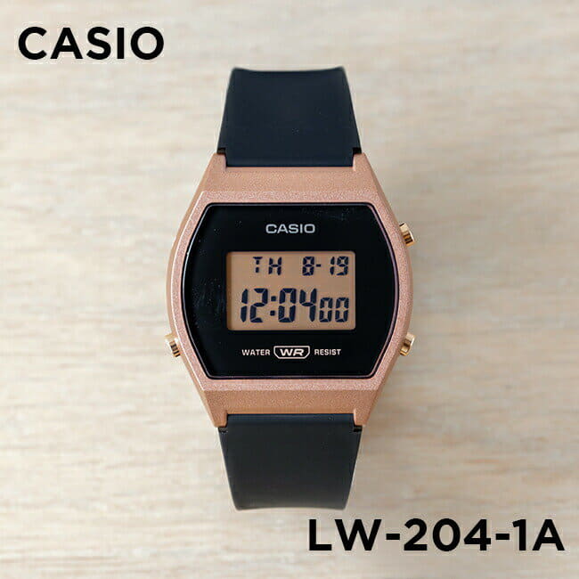 New]CASIO STANDARD Casio standard LW-204-1A clock Ladies digital calendar  Black black brown tea - BE FORWARD Store