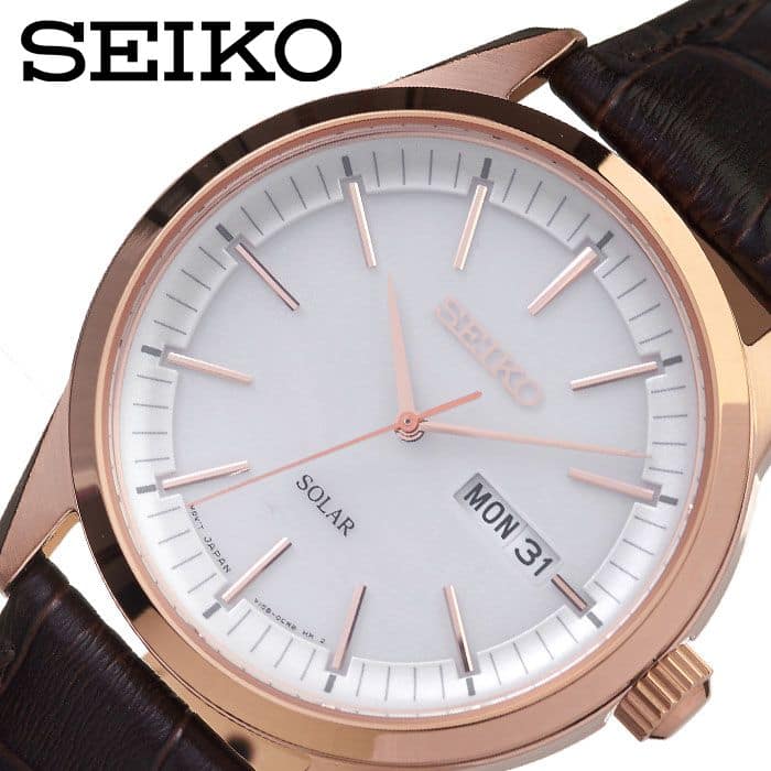 New]SEIKO SEIKO clock SEIKO SEIKO clock mens white SEIKOW-SNE530P1 [  waterproofing member of society suit Stai Risch] - BE FORWARD Store