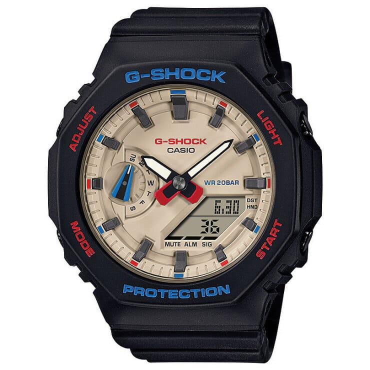 New]G-SHOCK mid size Black & tricolor GMA-S2100WT-1AJF CASIO