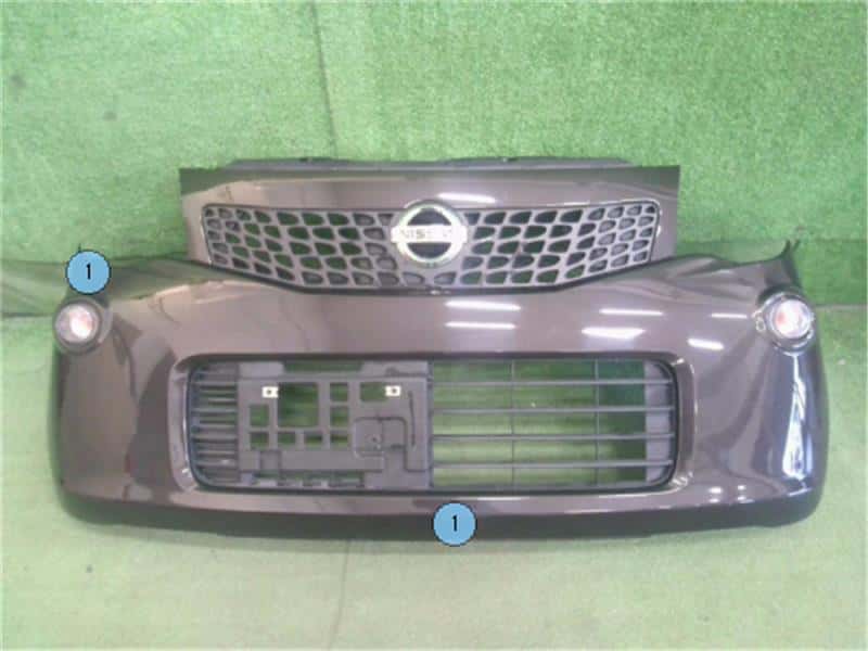 日産 モコ X 前期 (MG33S) 純正 フロントバンパー ウィンカー グリル付