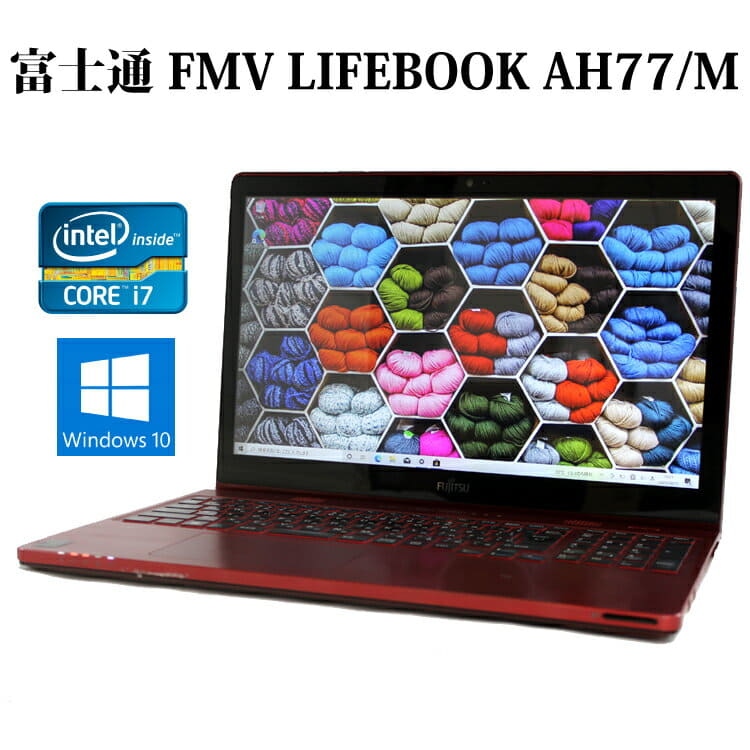 Used]Fujitsu FUJITSU FMV LIFEBOOK AH77/M FMVA77MRJ Garnet red Core 