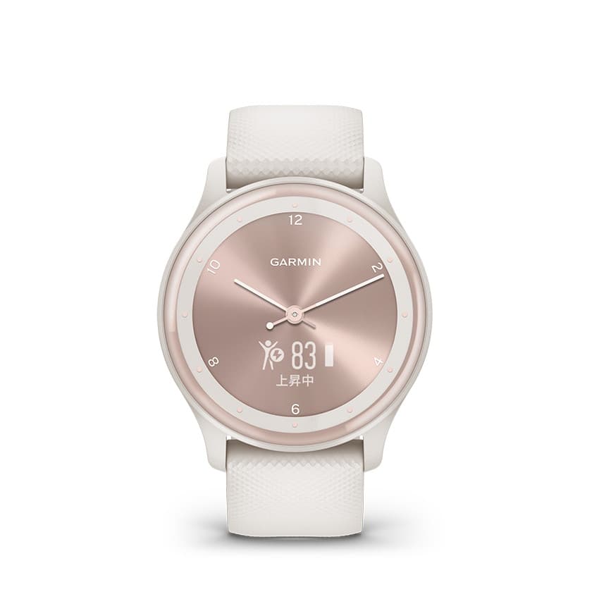 [New]GARMIN (gamin) vivomove Sport Peach Gold Ivory Hybrid smart BE