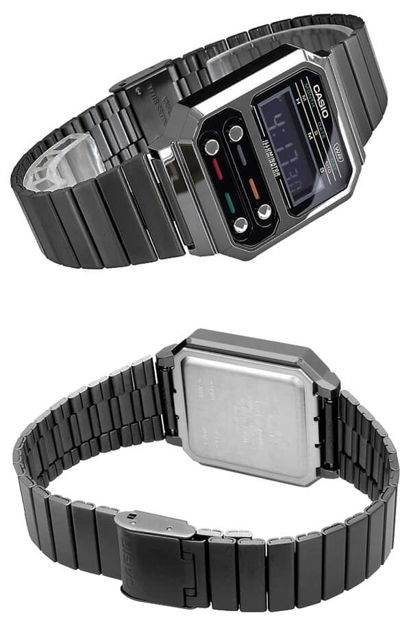Montre Casio Vintage A100WEGG-1A - Noire Classique Avec Bracelet Acier - Unisexe