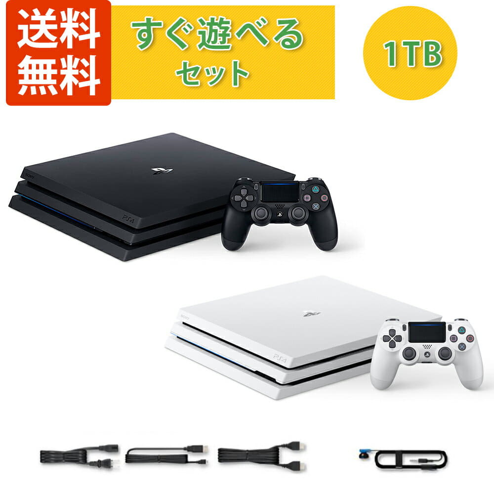 Used]software campaign PS4 Pro set 1TB CUH-7000 CUH-7100 CUH-7200 Black  white pure controller to be able to be idle immediately BE FORWARD Store