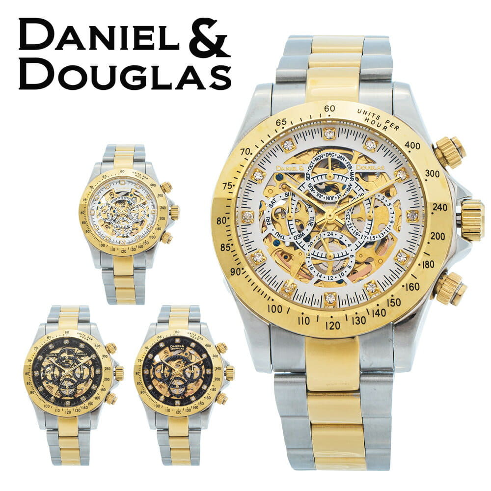 [New]DANIEL&DOUGLAS Daniel Douglas Daniel and Douglas 　 clock mens  Mechanical Automatic winding automatic analog 　 Stainless metal combination  belt