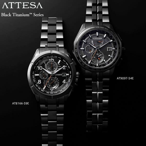 New]CITIZEN ATTESA AT9097-54E Black titanium Blac Titaniumu