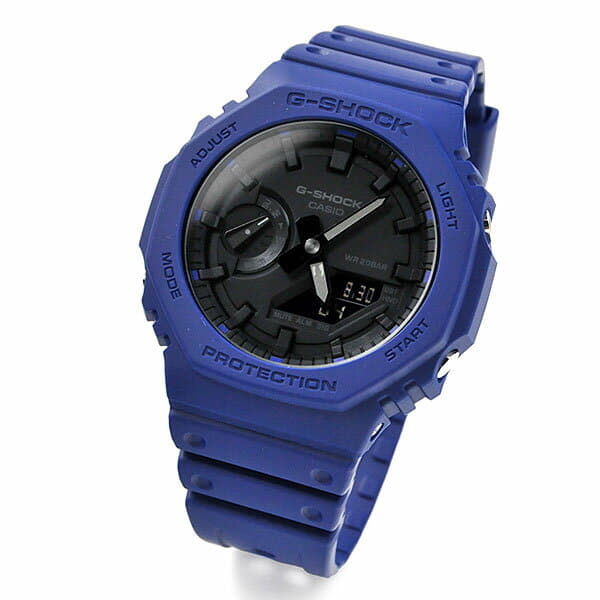 New G SHOCK mens CASIO Casio August 2021 GA 2100 2AJF 13 5 mat blue octaGon octagon carbon fiver thin G SHOCK g shock g shock ga 2100 ga2100 BE FORWARD Store