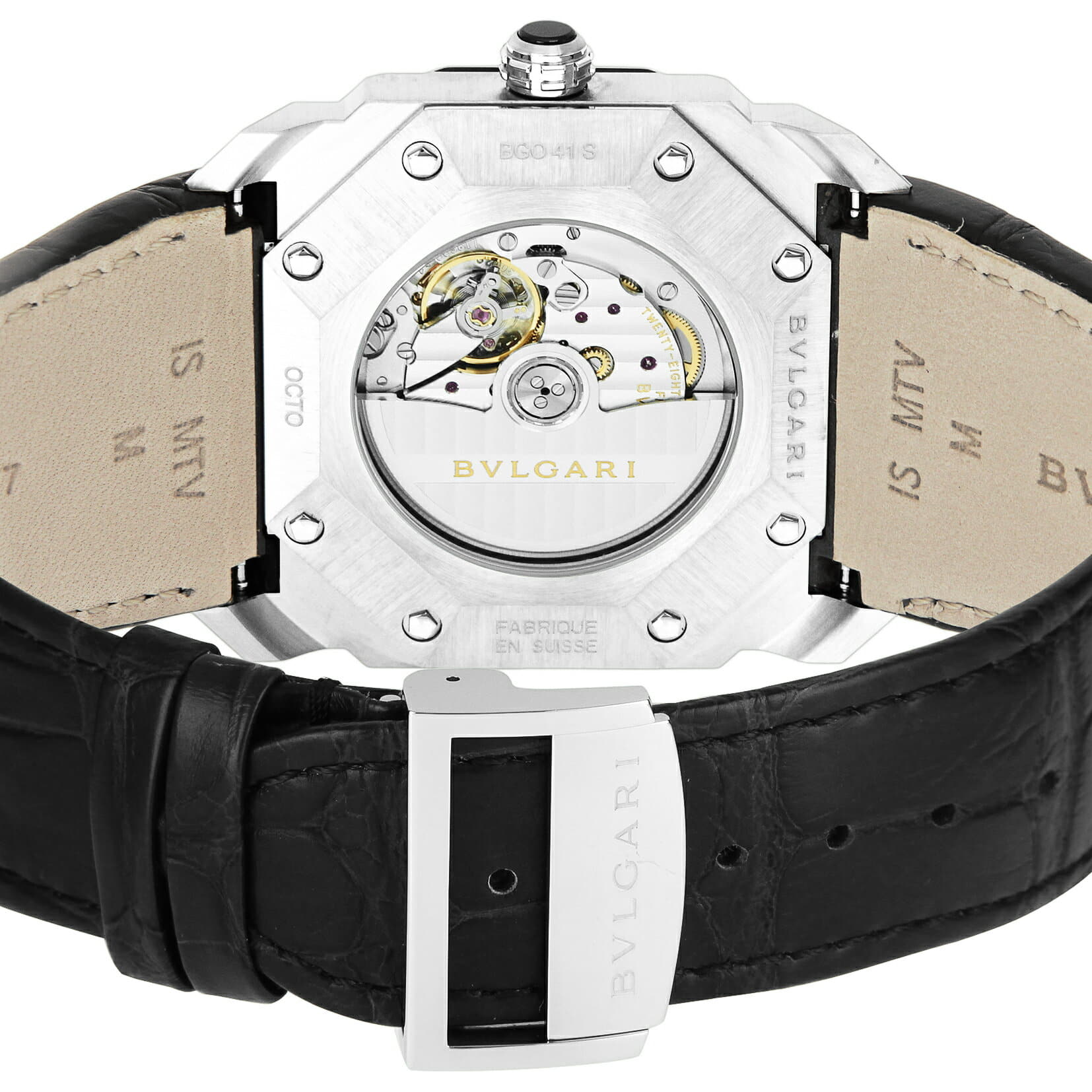 New Bvlgari BVLGARI octoself winding watch mens Black BGO41BSLD clock BE FORWARD Store