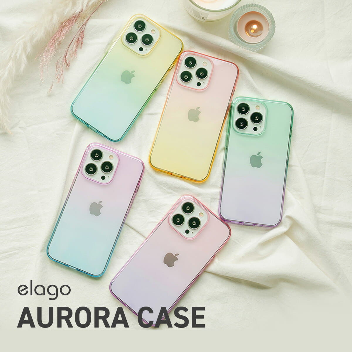 New]iPhone13 mini case aurora Korea-like clear case cover gradation cover  case [Apple iPhone13mini 13 Mini 13mini correspondence] elago AURORA CASE -  BE FORWARD Store