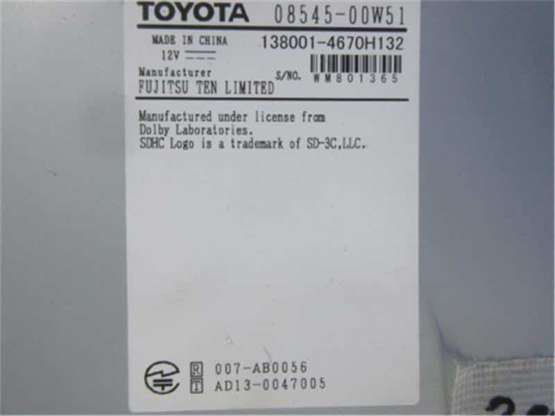 Used]Multifunction Monitor TOYOTA Porte 2015 DBA-NCP145 0854500W51 