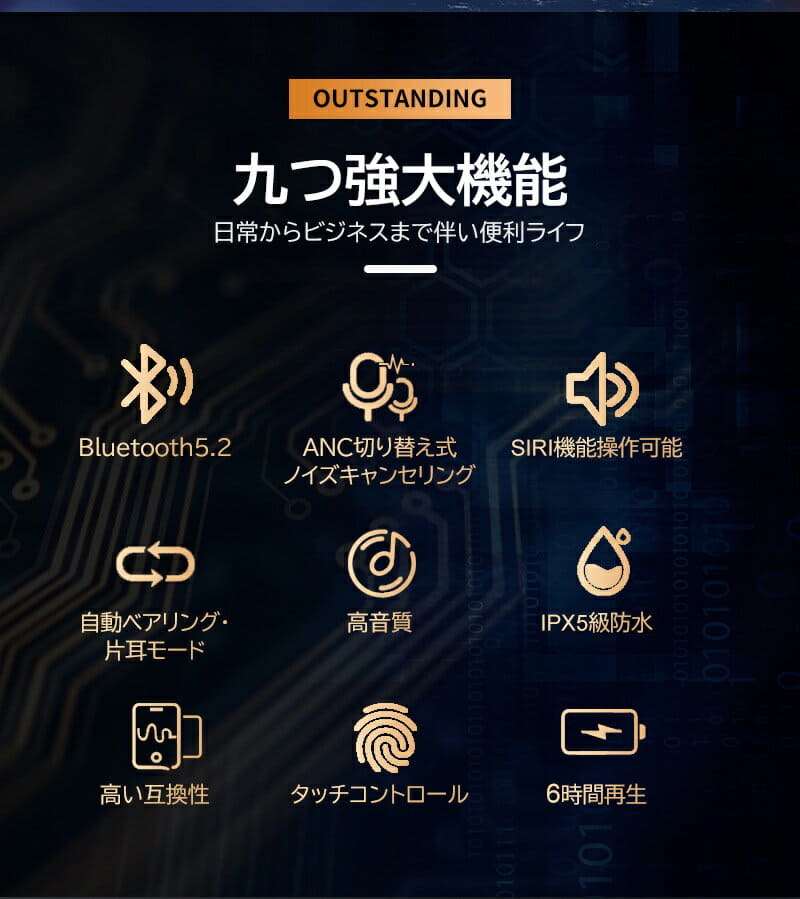 [New]Call function noise canceling hands-free one ear Siri headphones ...