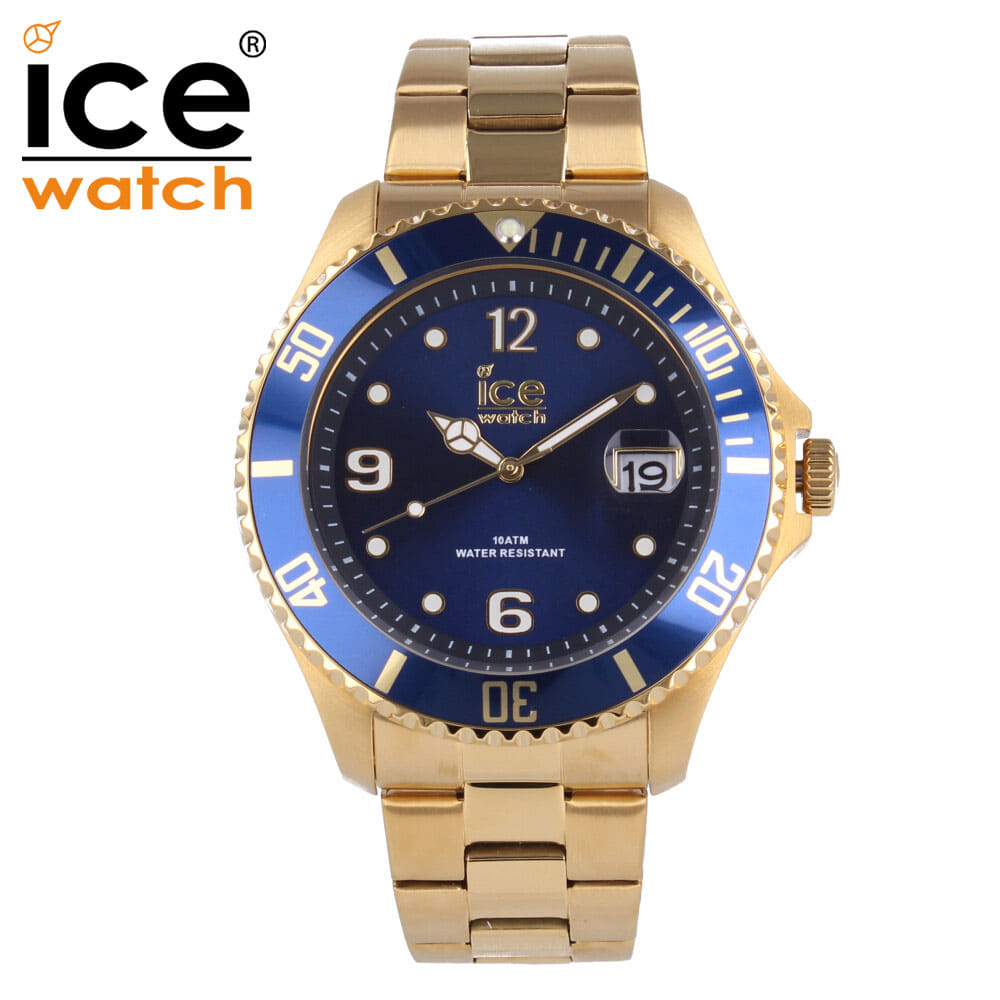 [New]ICEWATCH ice ICE steel ice steal clock mens quartz metal Gold Navy ...