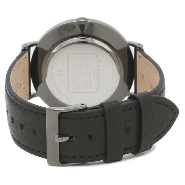 [New]Coach clock mens Charles 41mm quartz white Black COACH 14602476 ...