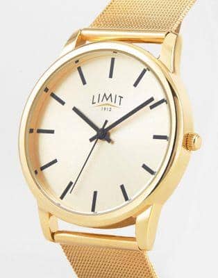 [New]Limit mesh watch in gold exclusive to ASOS unisex - BE FORWARD Store