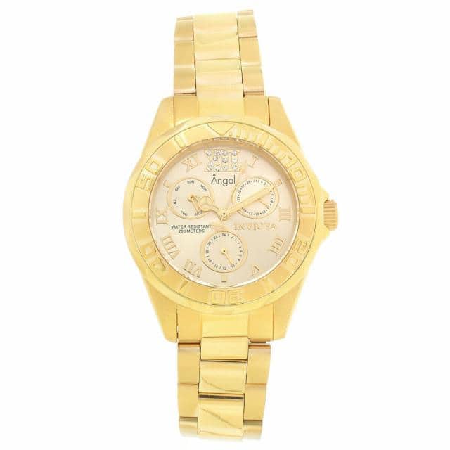[New]Invicta accessory clock Invicta 21697 Lady's Gold Dial Yellow ...