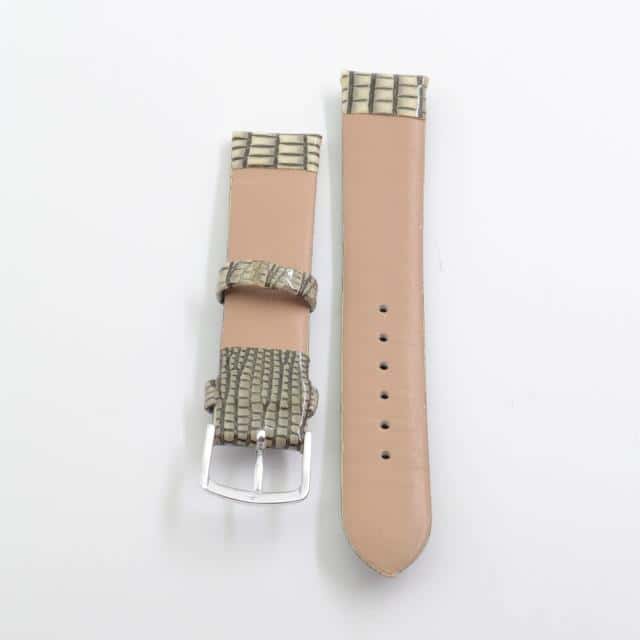 [New]MGS accessory clock Unisex White and Brown Faux Snakeskin Print