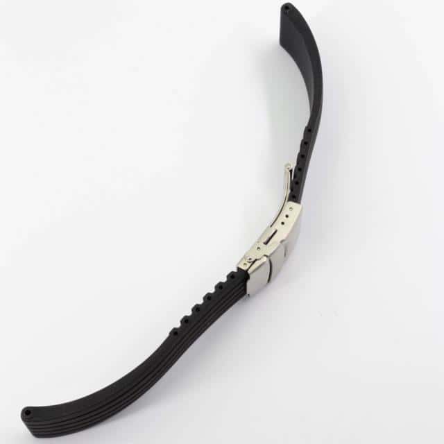 [New]MGS accessory clock Unisex Black Striped Thick Sturdy Rubber