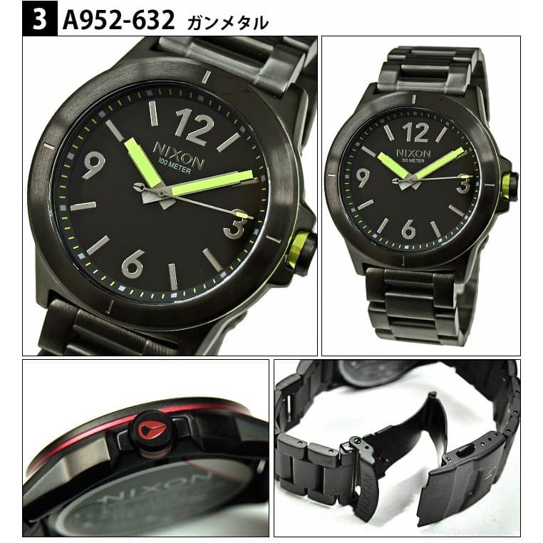 [New]Write ; and five years NIXON Nixon mens clock A952001 Black ...