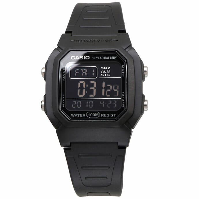 [New]CASIO Casio clock simple unisex Black W-800H-1BV - BE FORWARD Store
