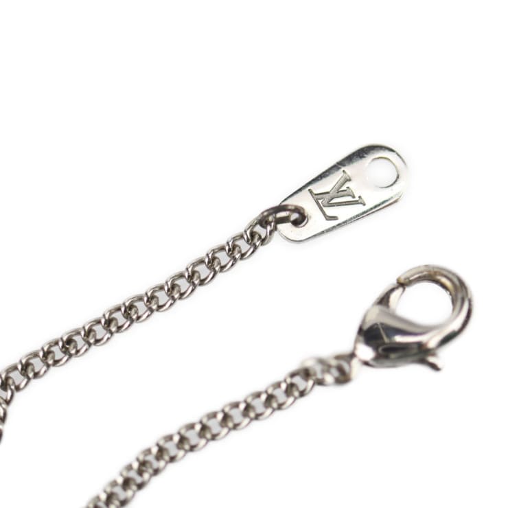 Used]Good Condition Louis Vuitton pendant LV instinct necklace M00521  silver gunmetal gold monogram flower [ ] - BE FORWARD Store