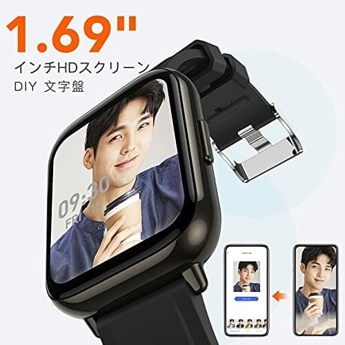 [New]Smart 1.69 inches AGPTEK smart watch mens 43mm IP68 waterproofing