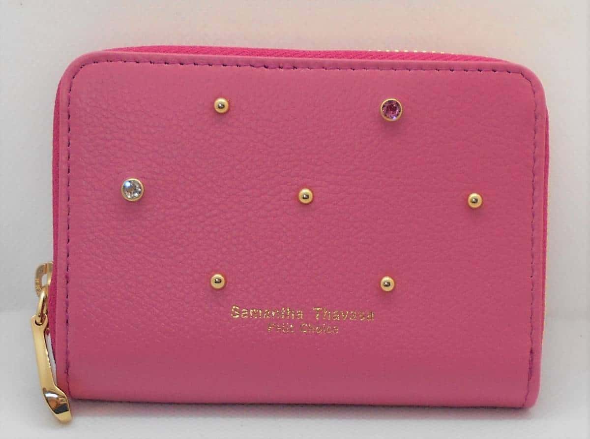 New 19 800 yen that there is no 50 off Samantha Thavasa logo studs stone coin case pass case mini wallet mazenda box in BE FORWARD Store